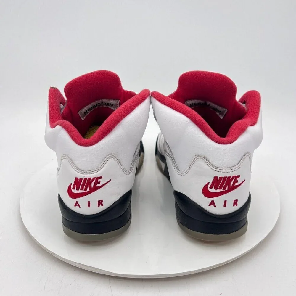 Nike Air Jordan 5 Youth Size 5.5Y Women 7 440888 102 Fire Red Basketball Shoes